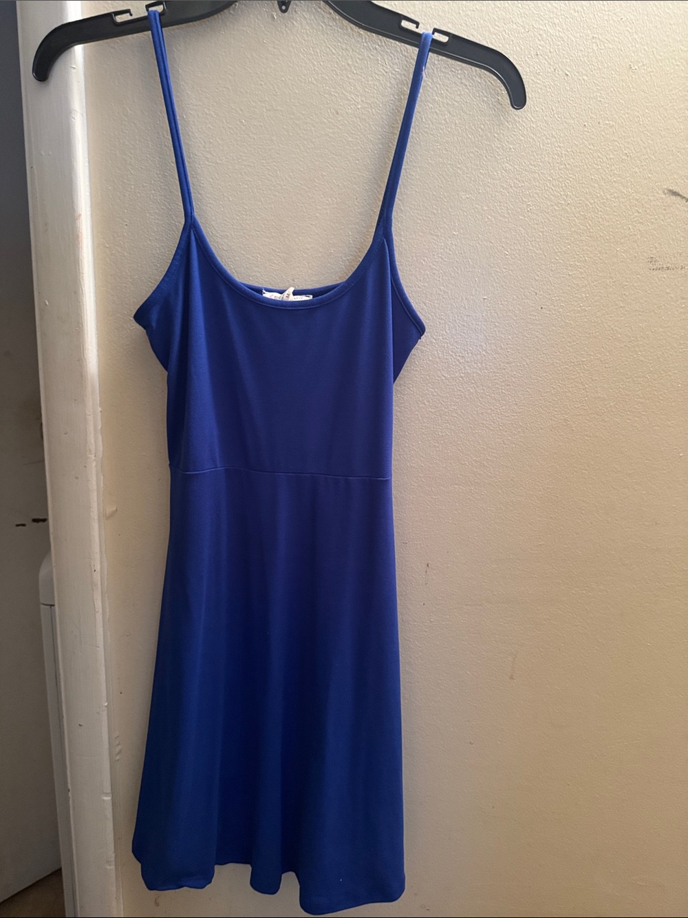 Cobalt Spaghetti-Strap Mini Dress